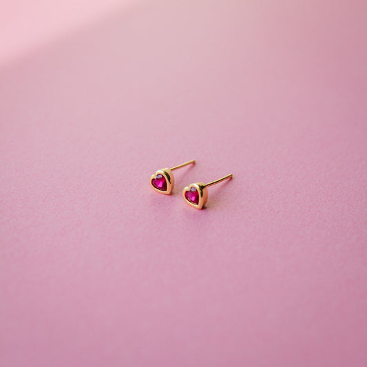 Simple Love Mini Heart Studs