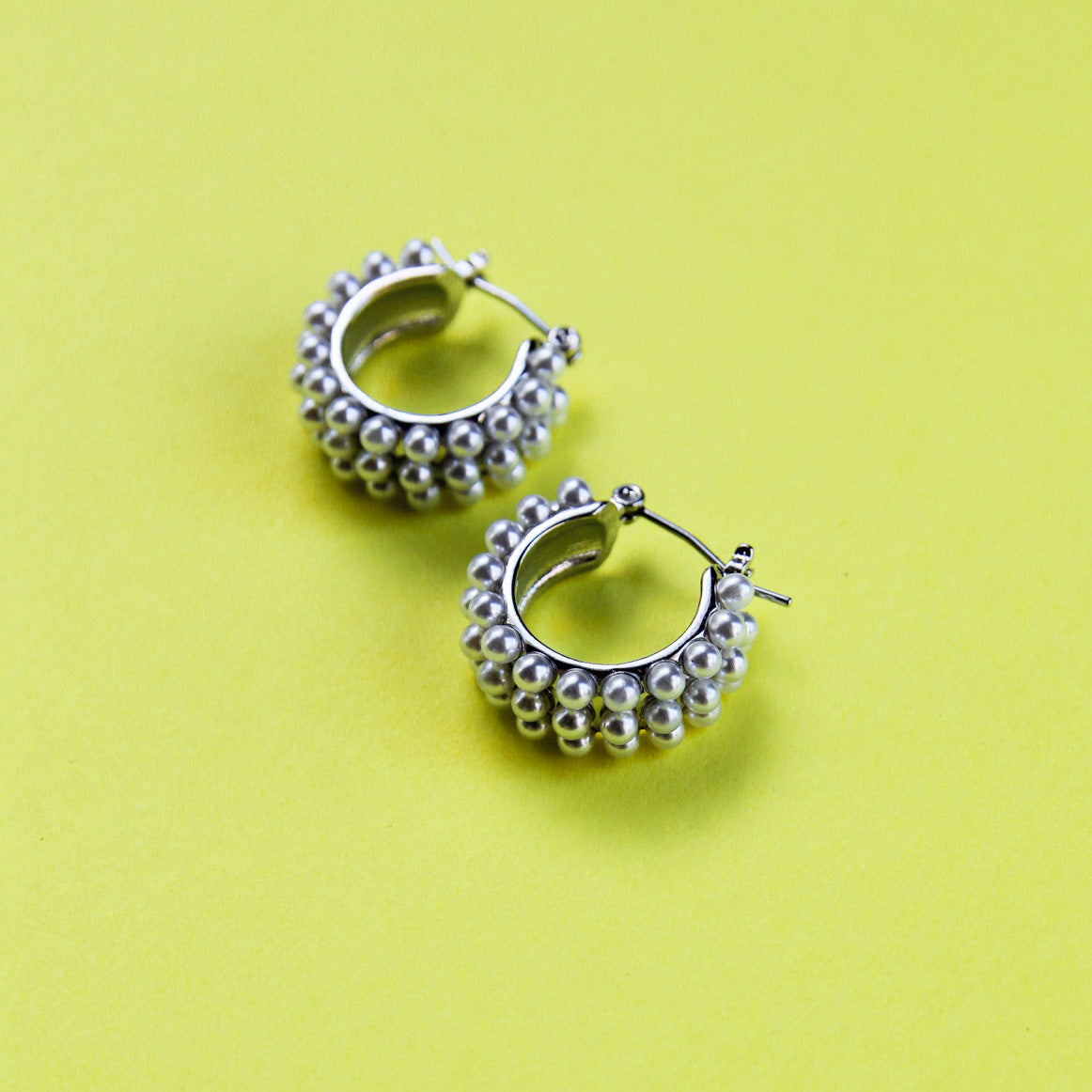 Breakfast In Paris Hoops - Silver