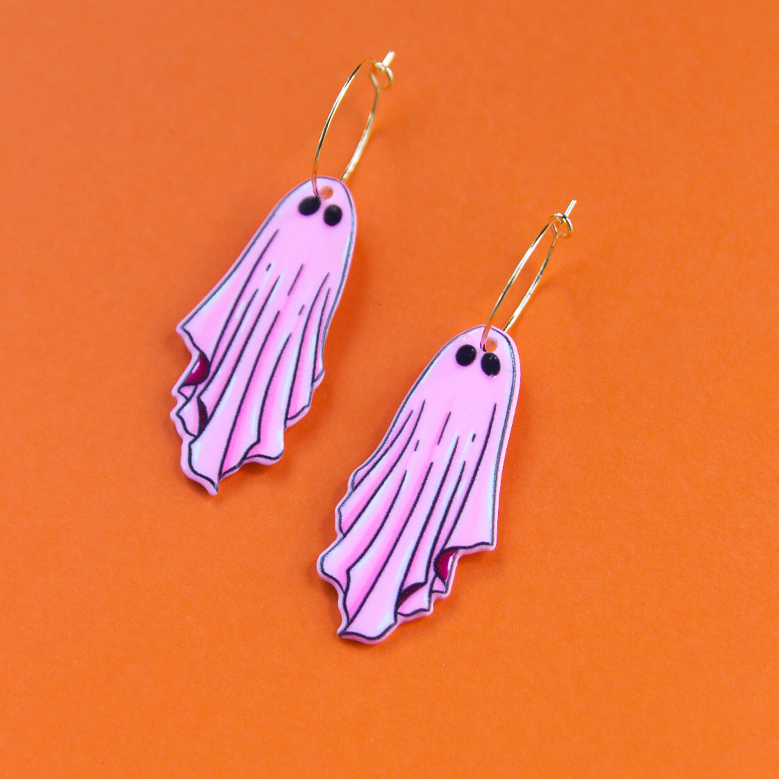 Hot Girl Ghostie Earrings - Pink