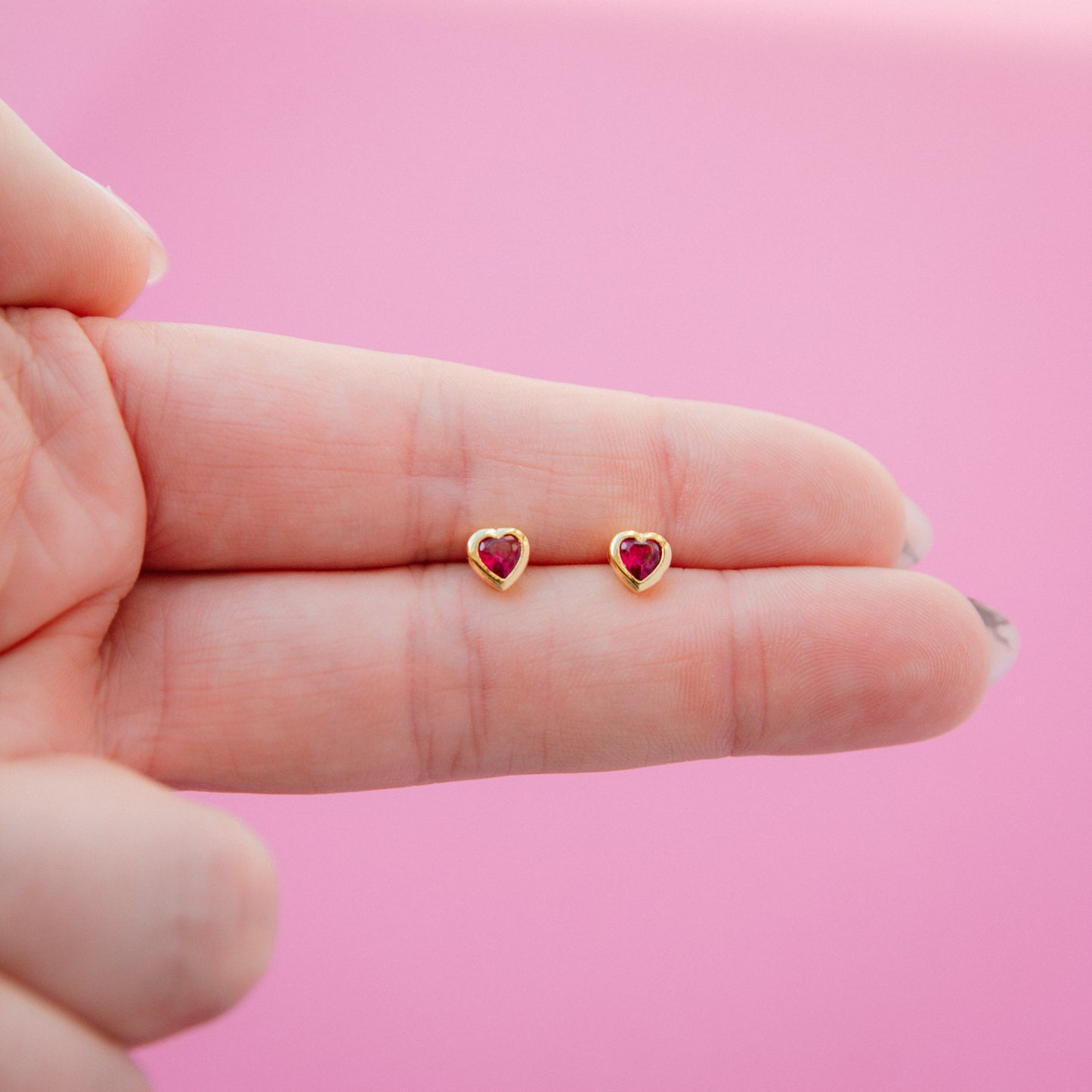 Simple Love Mini Heart Studs