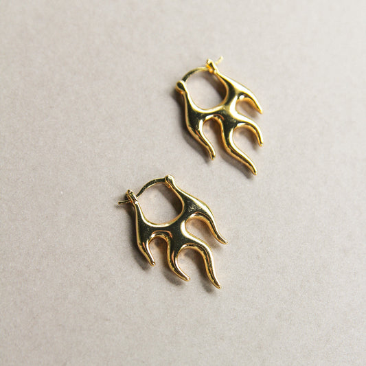 Fireheart Hoops - Gold