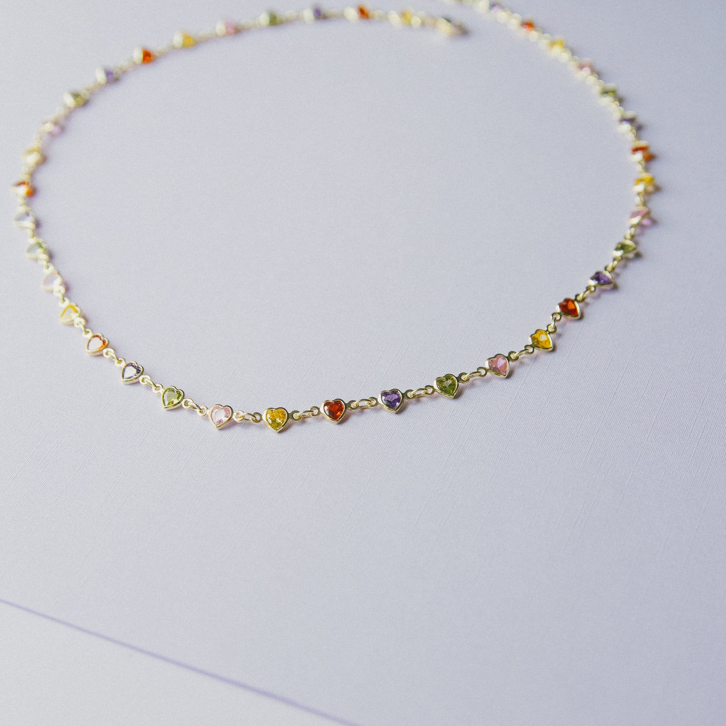 Accidentally in Love CZ Heart Chain Necklace