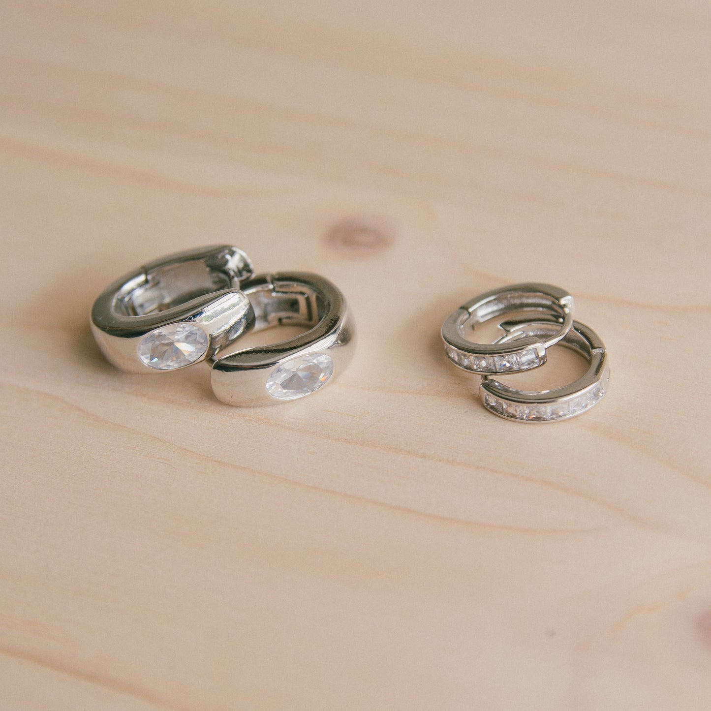 All Clear! Hoop + Huggie Set - Silver