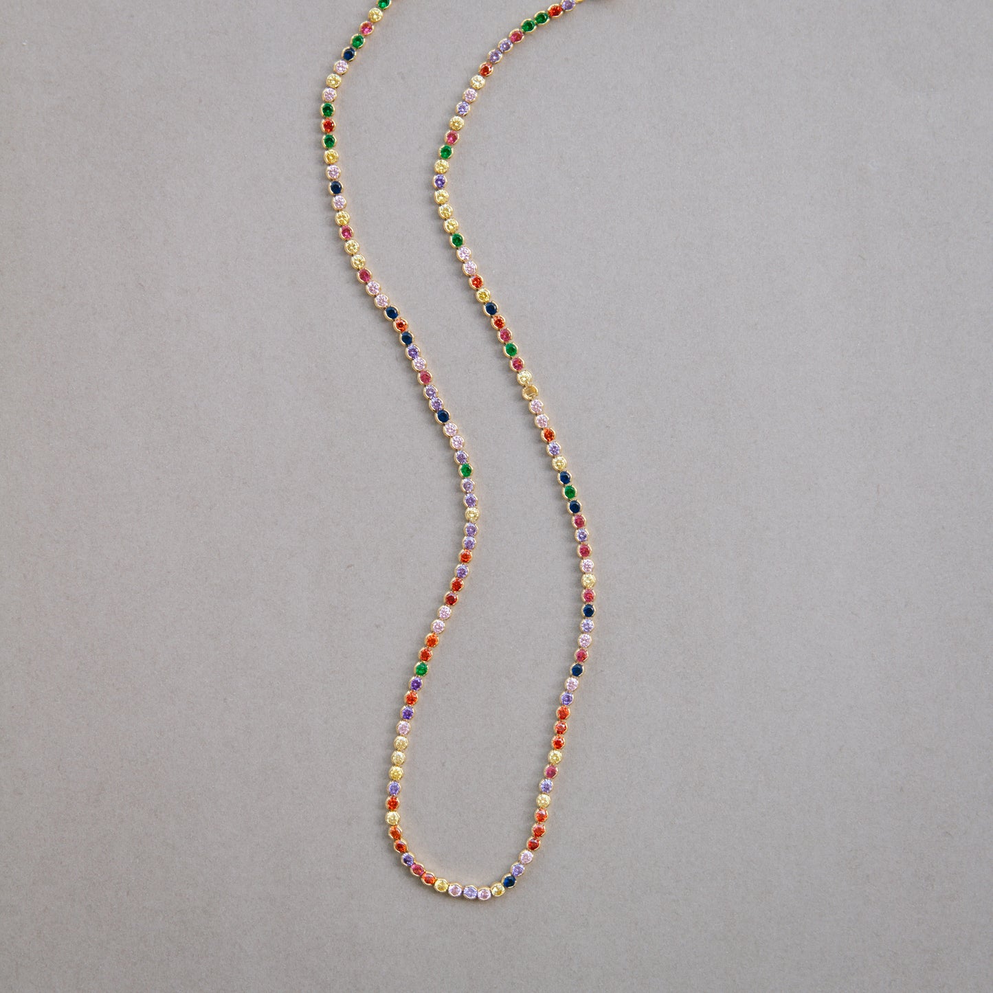 Funfetti CZ Tennis Necklace