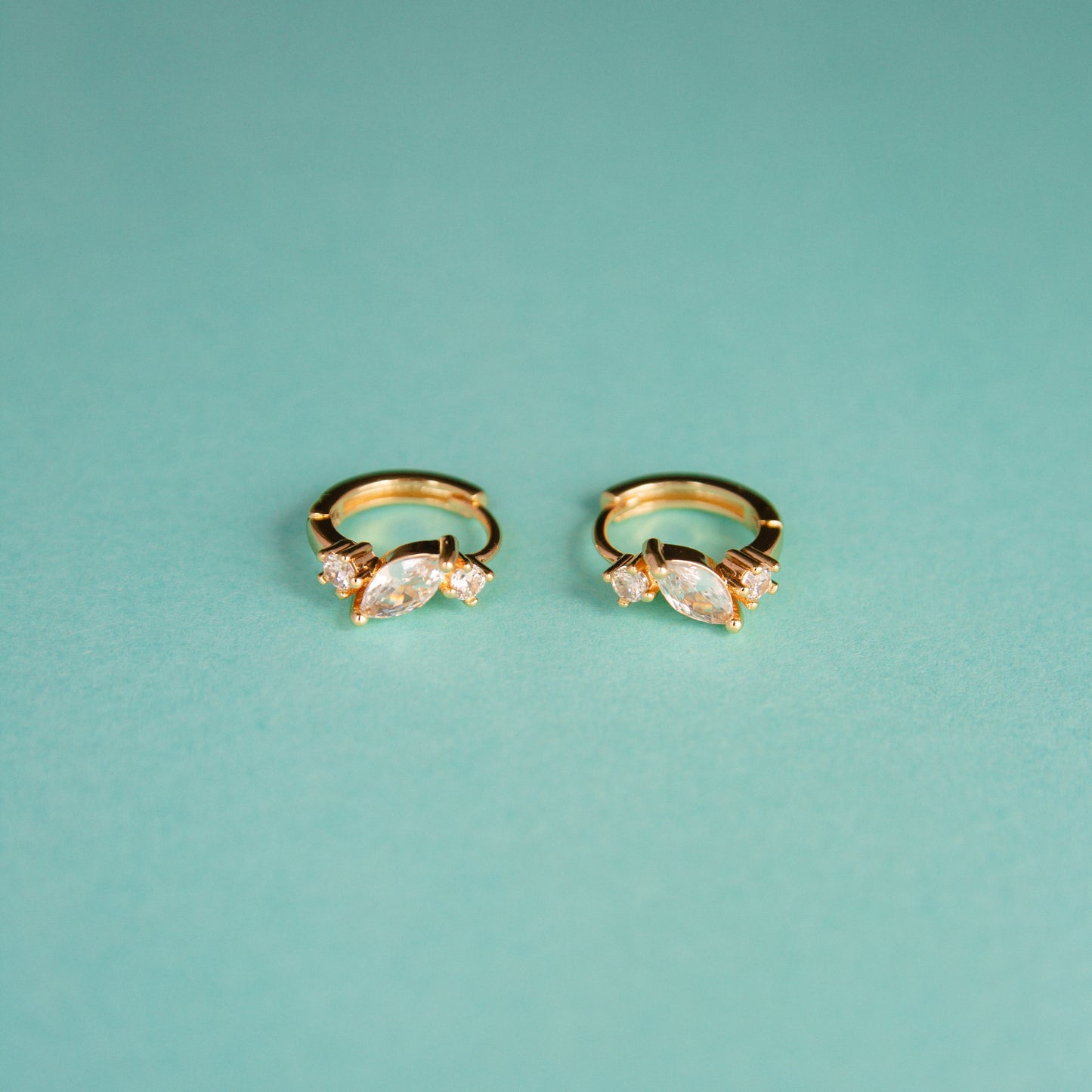Dewdrop Marquise Cluster Huggies
