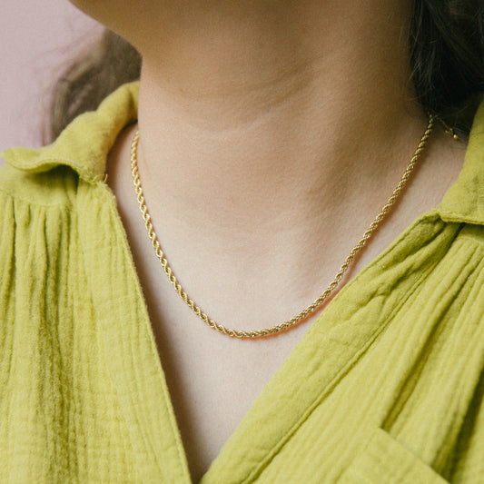 Stella Rope Chain Necklace - Gold