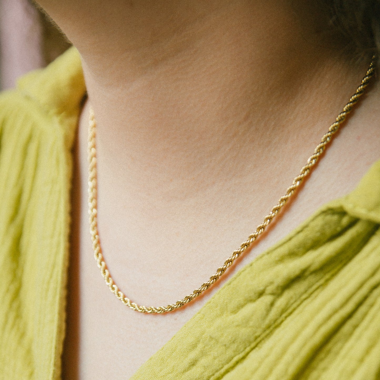 Stella Rope Chain Necklace - Gold