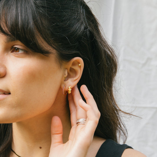 Flower Garden Hoop + Huggie Set