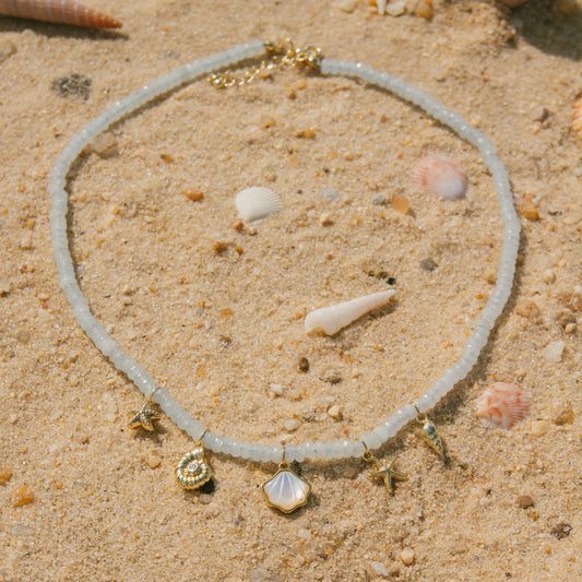 Aquamarine Charm Necklace