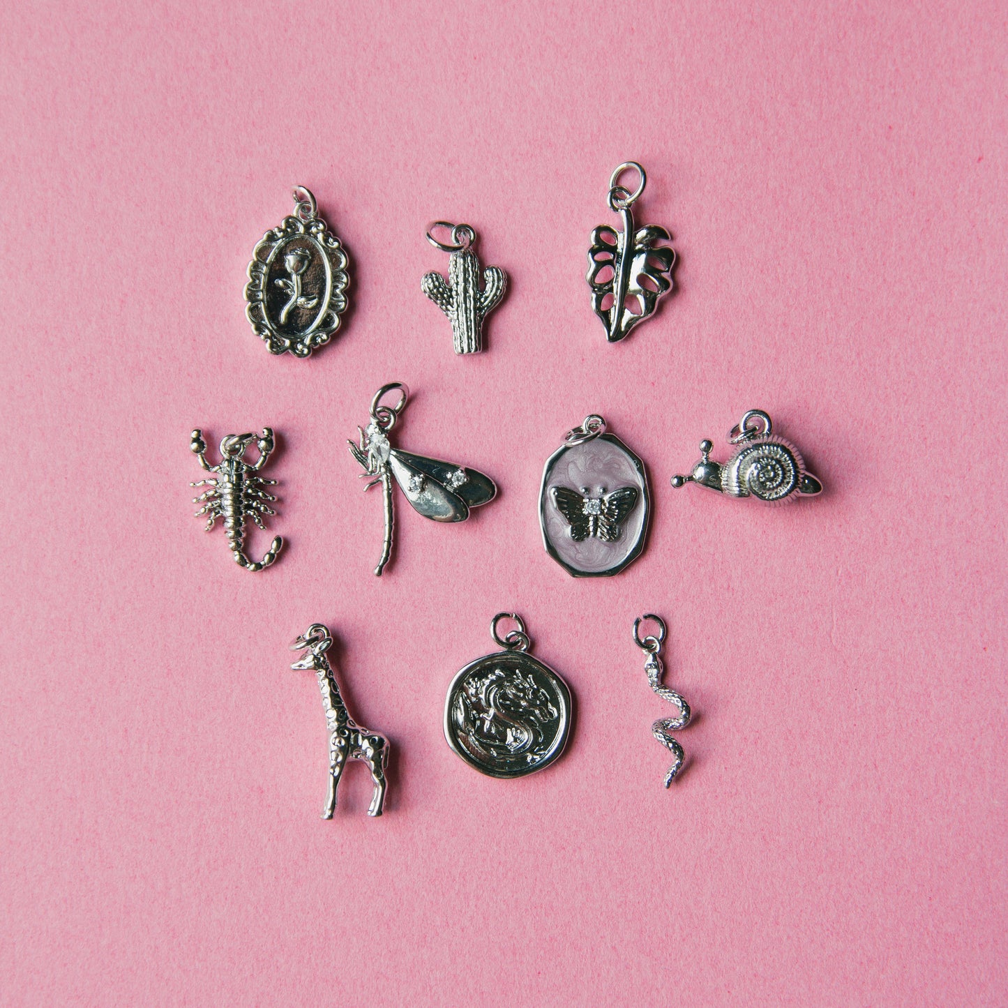 Silver Plant + Animal Charms