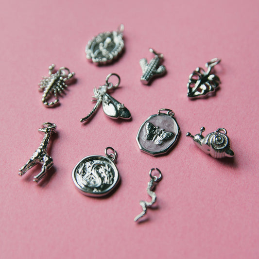 Silver Plant + Animal Charms