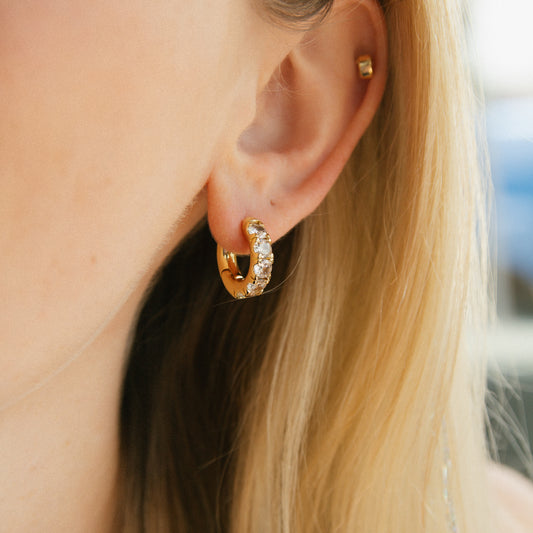 Running Late Chunky CZ Huggies