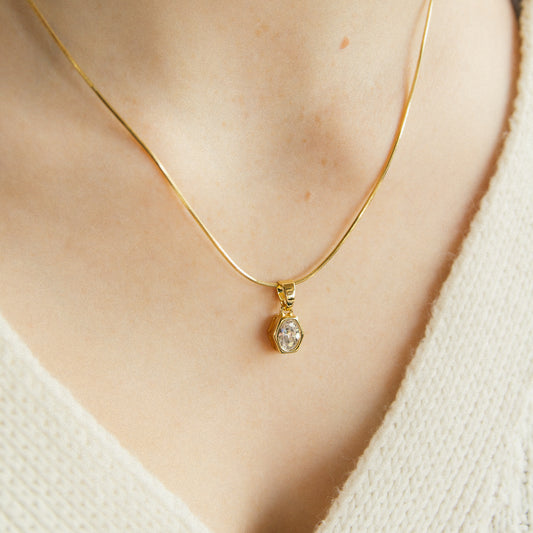 En Route Clear CZ Necklace