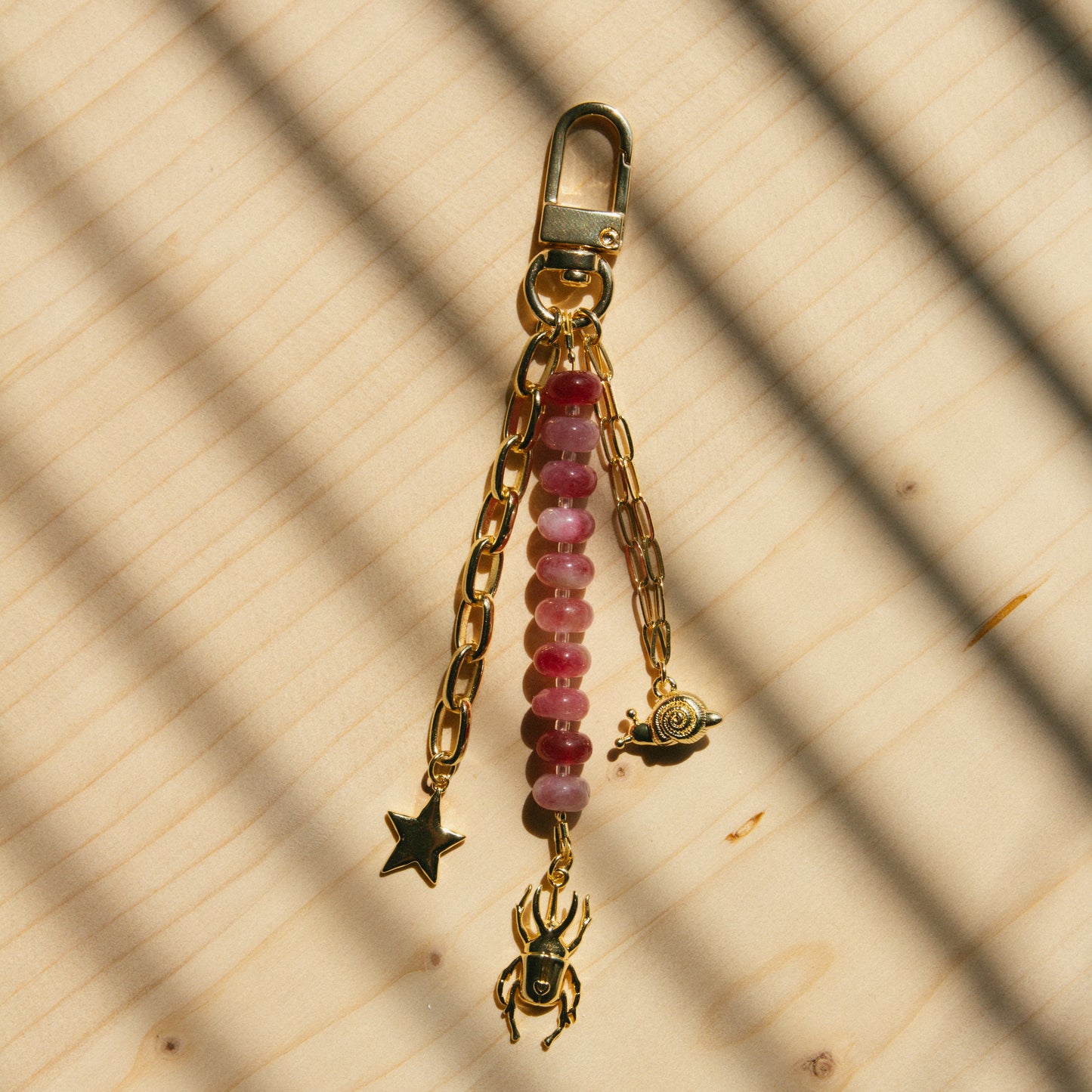 Touch Grass Beaded Bag Charm