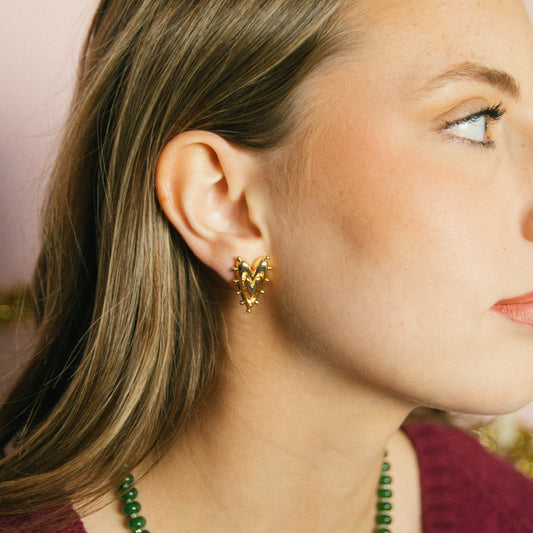 Martha May Heart Studs