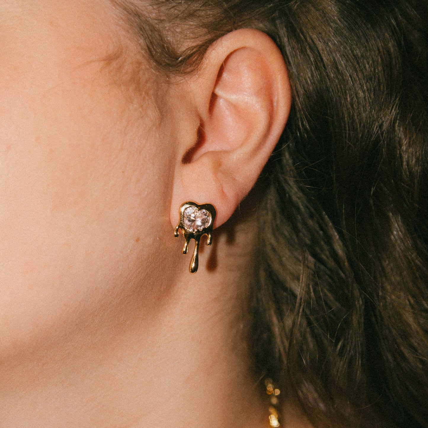 Slow Burn Melting Heart Studs