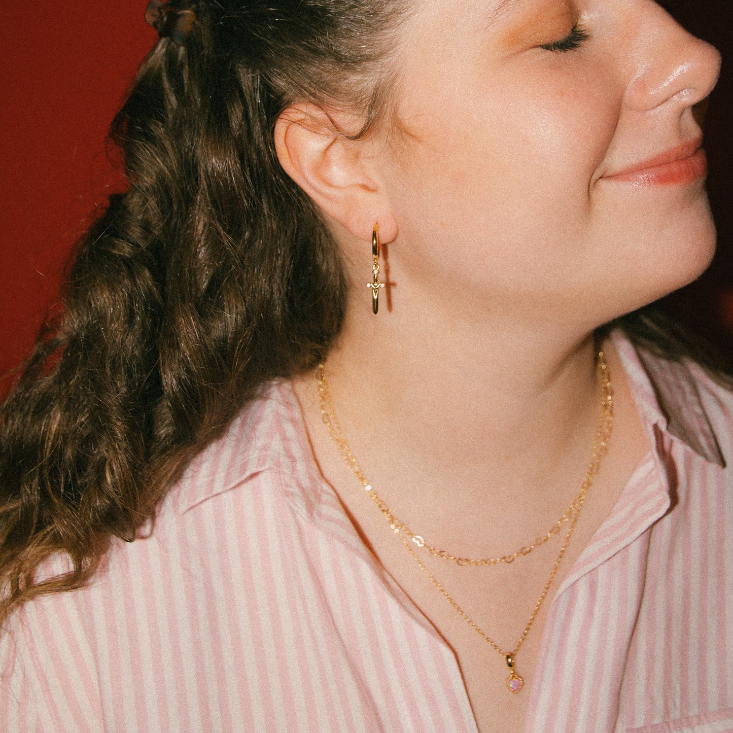 Enemies to Lovers Sword Huggies - Gold