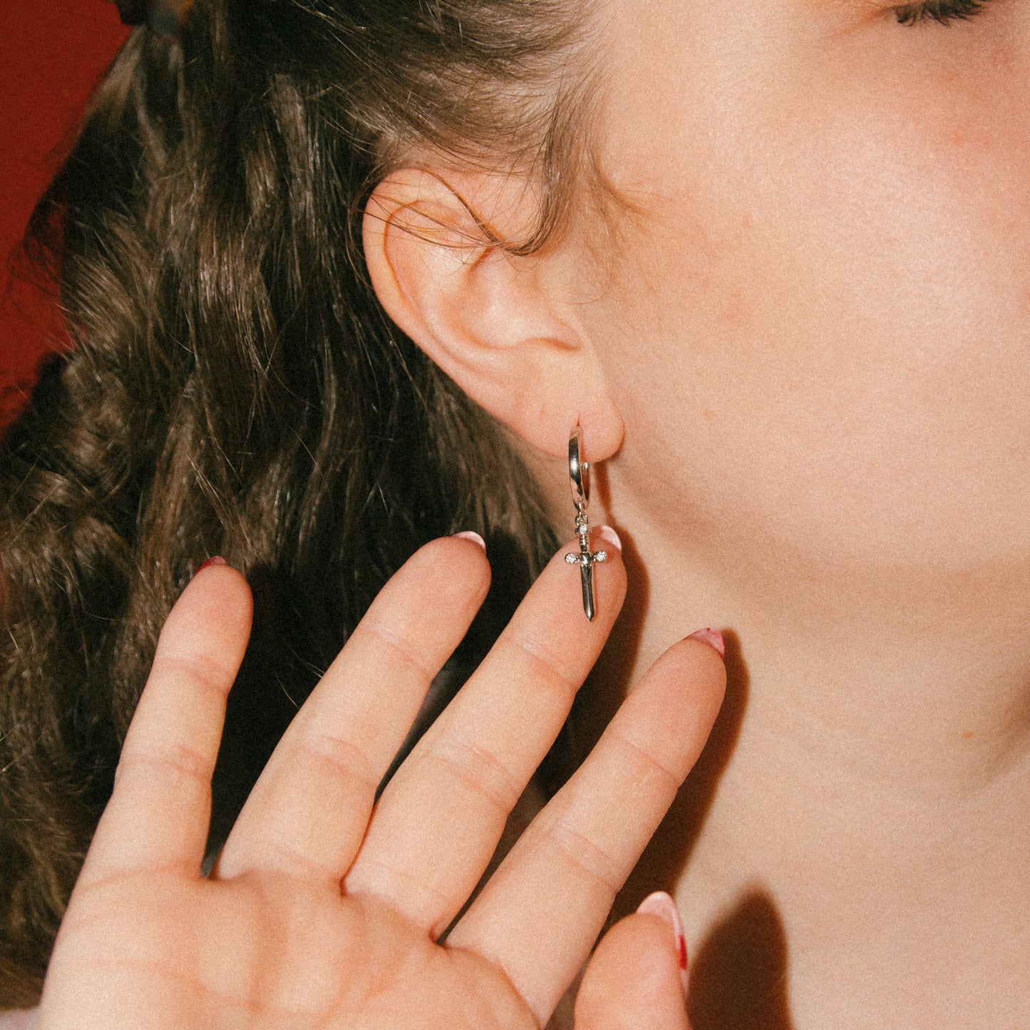 Enemies to Lovers Sword Huggies - SIlver