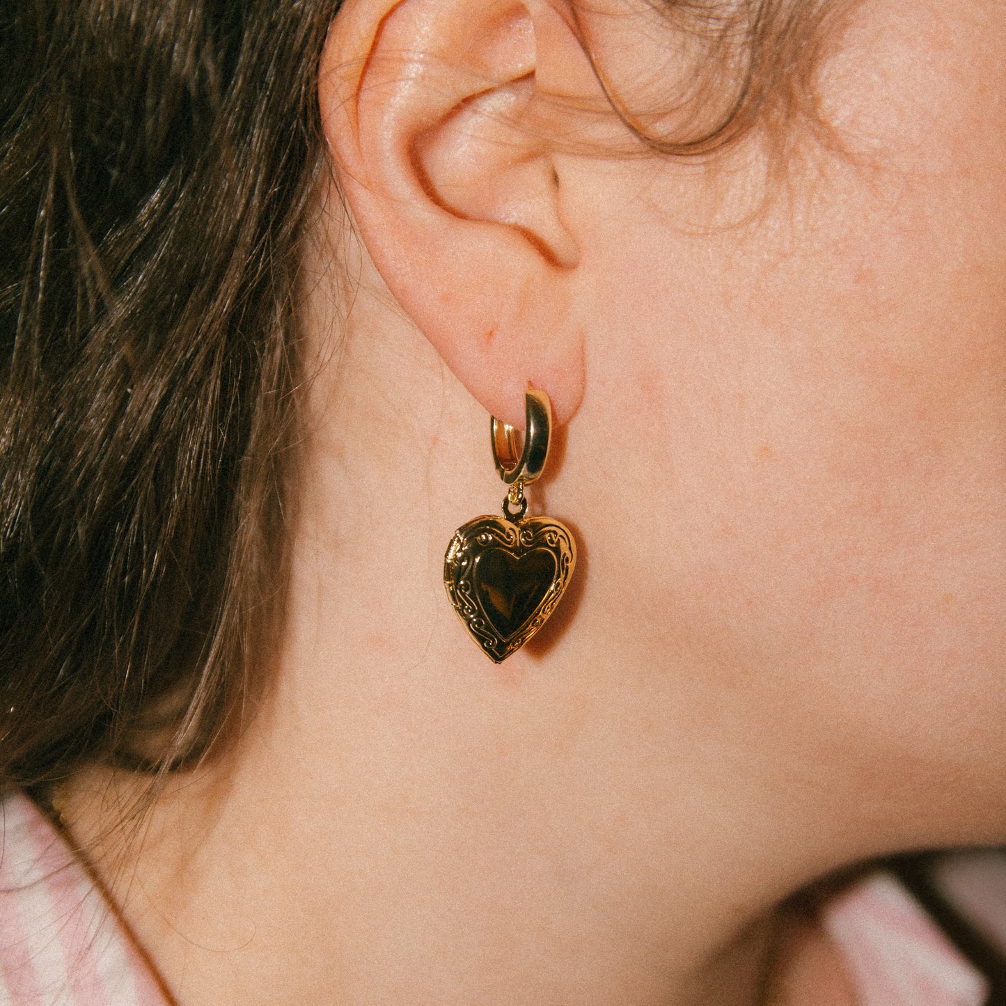 Memory Lane Locket Hoops