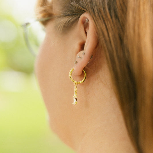 My Tears Ricochet Clear CZ Hoops