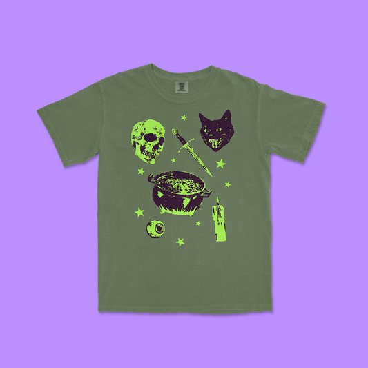 Toil & Trouble Tee - Slime Green