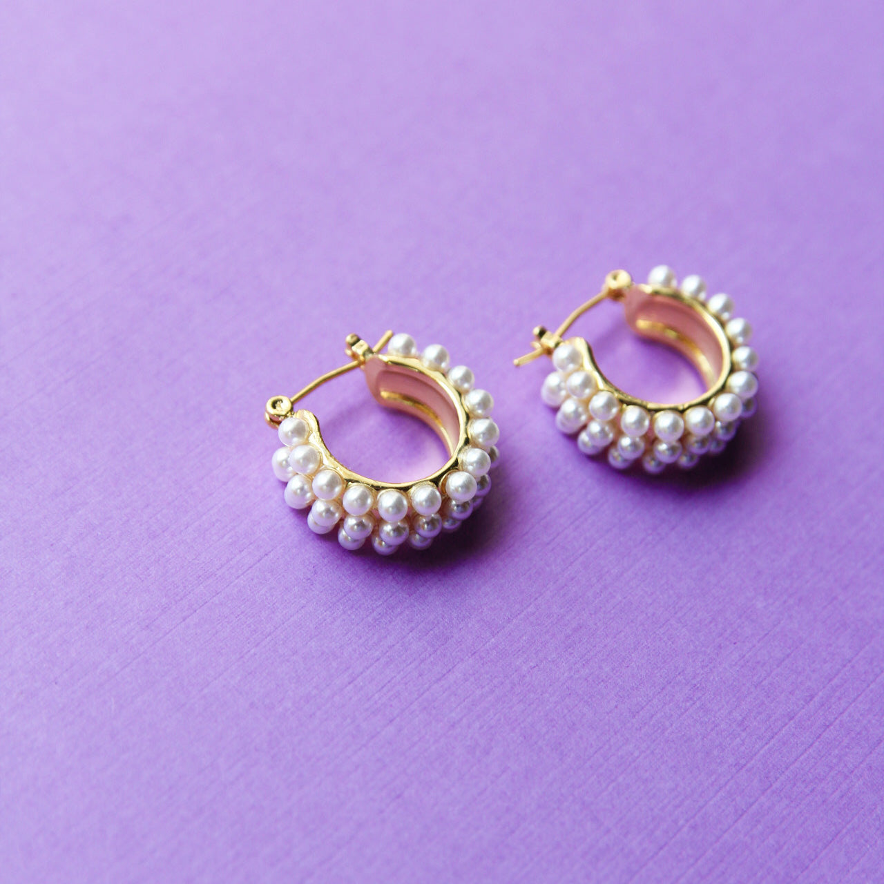 Breakfast In Paris Hoops - Gold