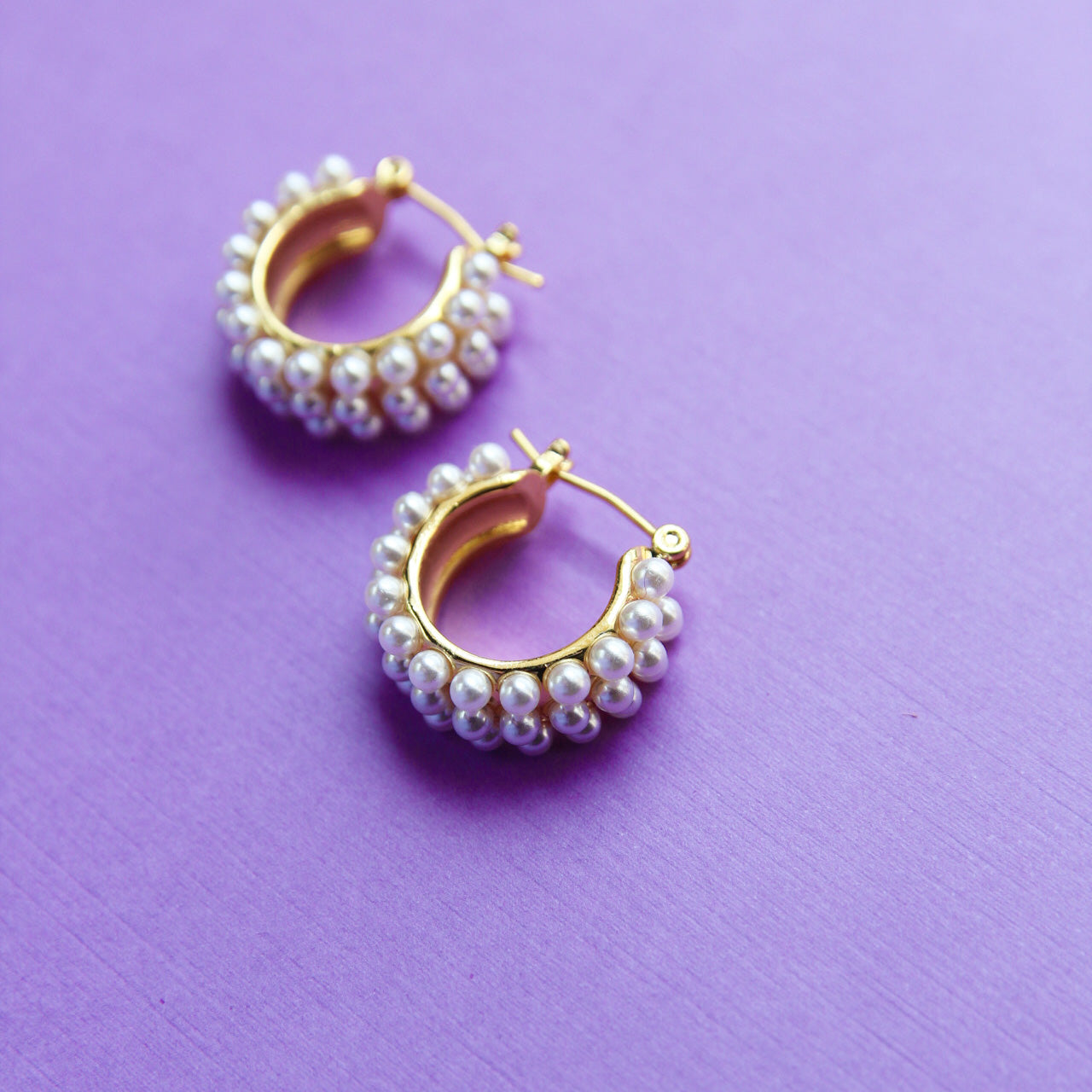 Breakfast In Paris Hoops - Gold
