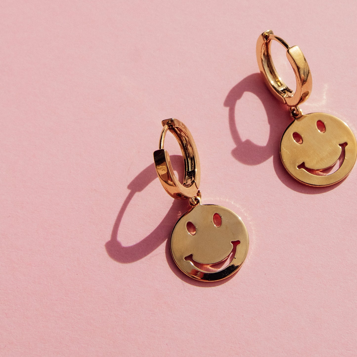 All Smiles Huggie Hoops