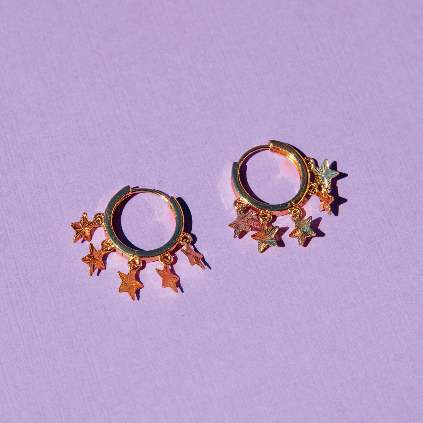 Star-field Hoop Earrings