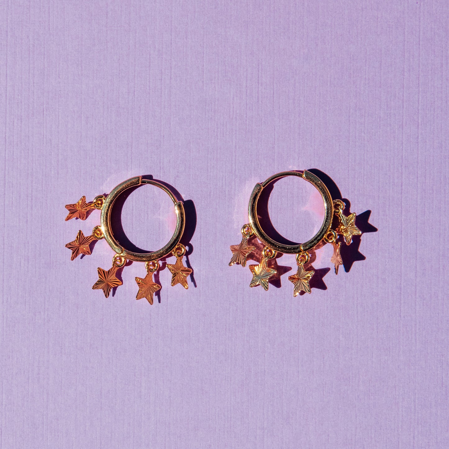 Star-field Hoop Earrings