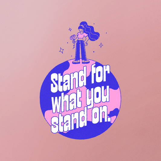 Stand For What You Stand On Tee - Bubblegum