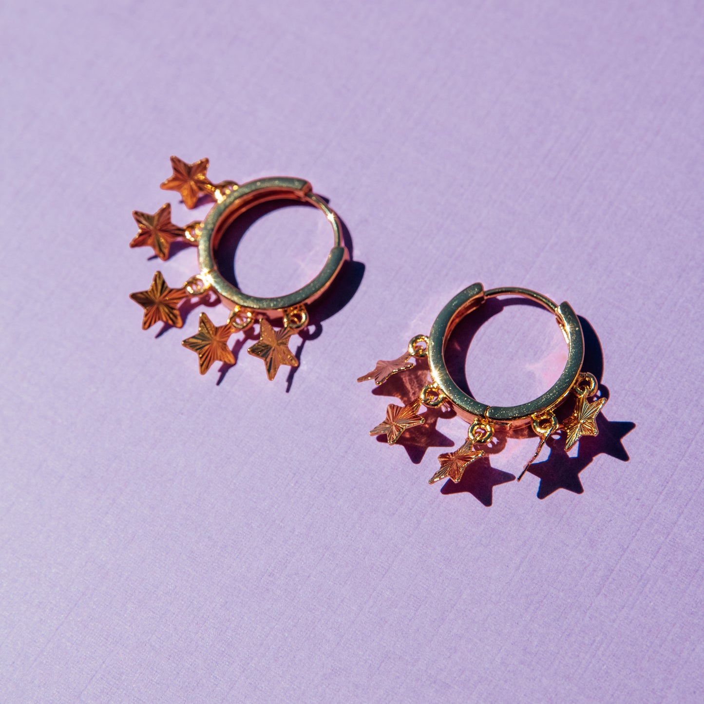 Star-field Hoop Earrings