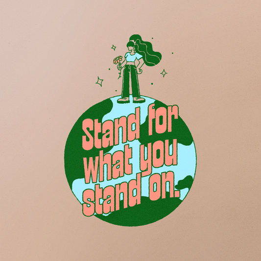 Stand For What You Stand On Tee - Natural