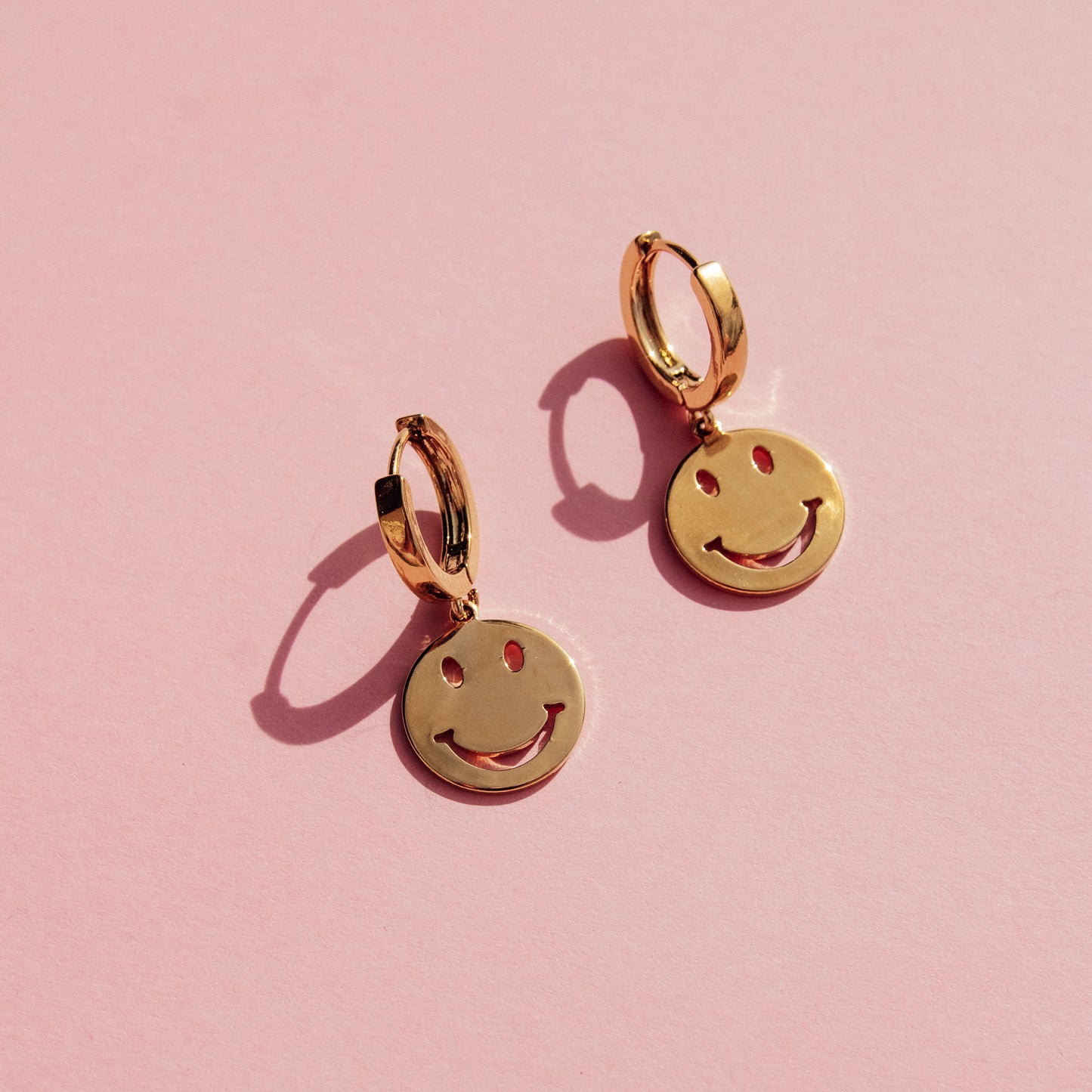 All Smiles Huggie Hoops