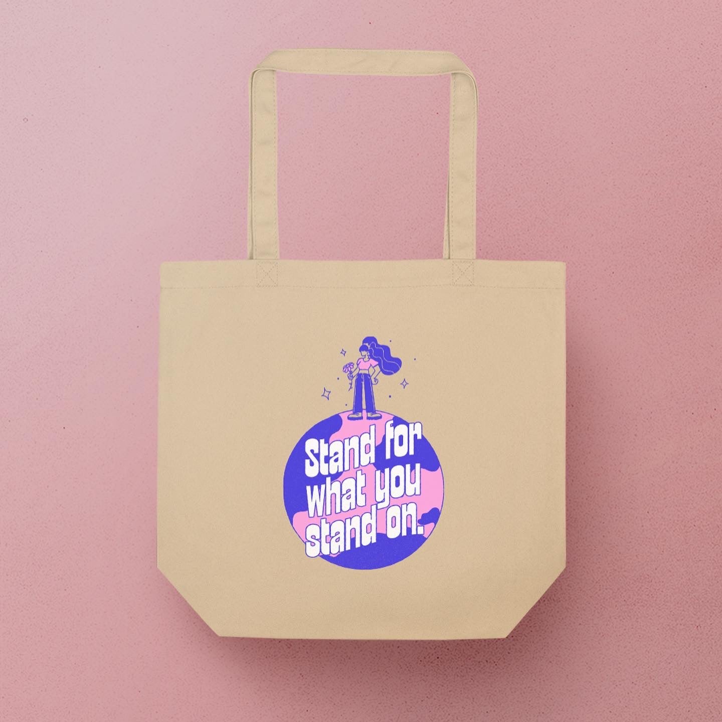 She Stands Tote - Bubblegum