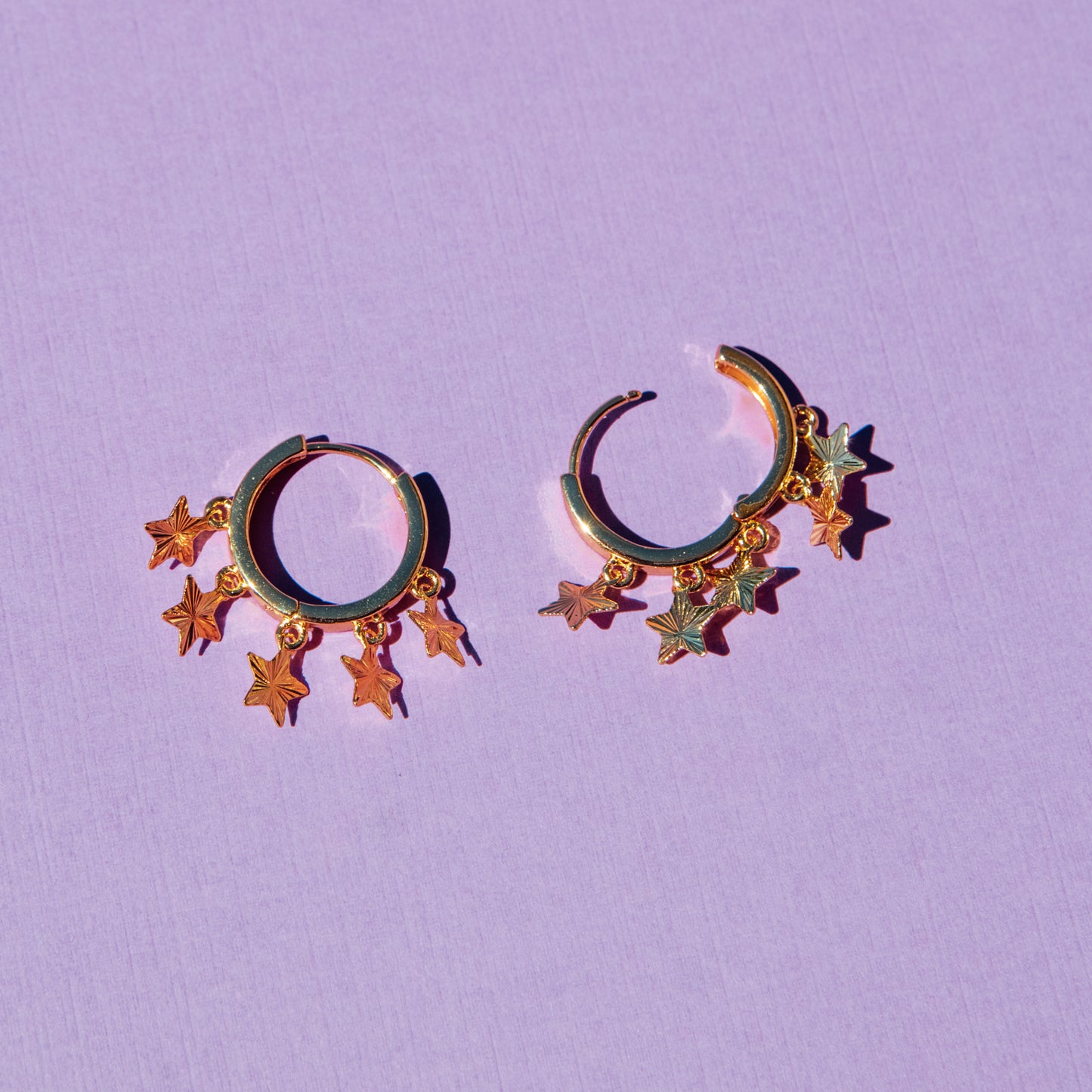 Star-field Hoop Earrings
