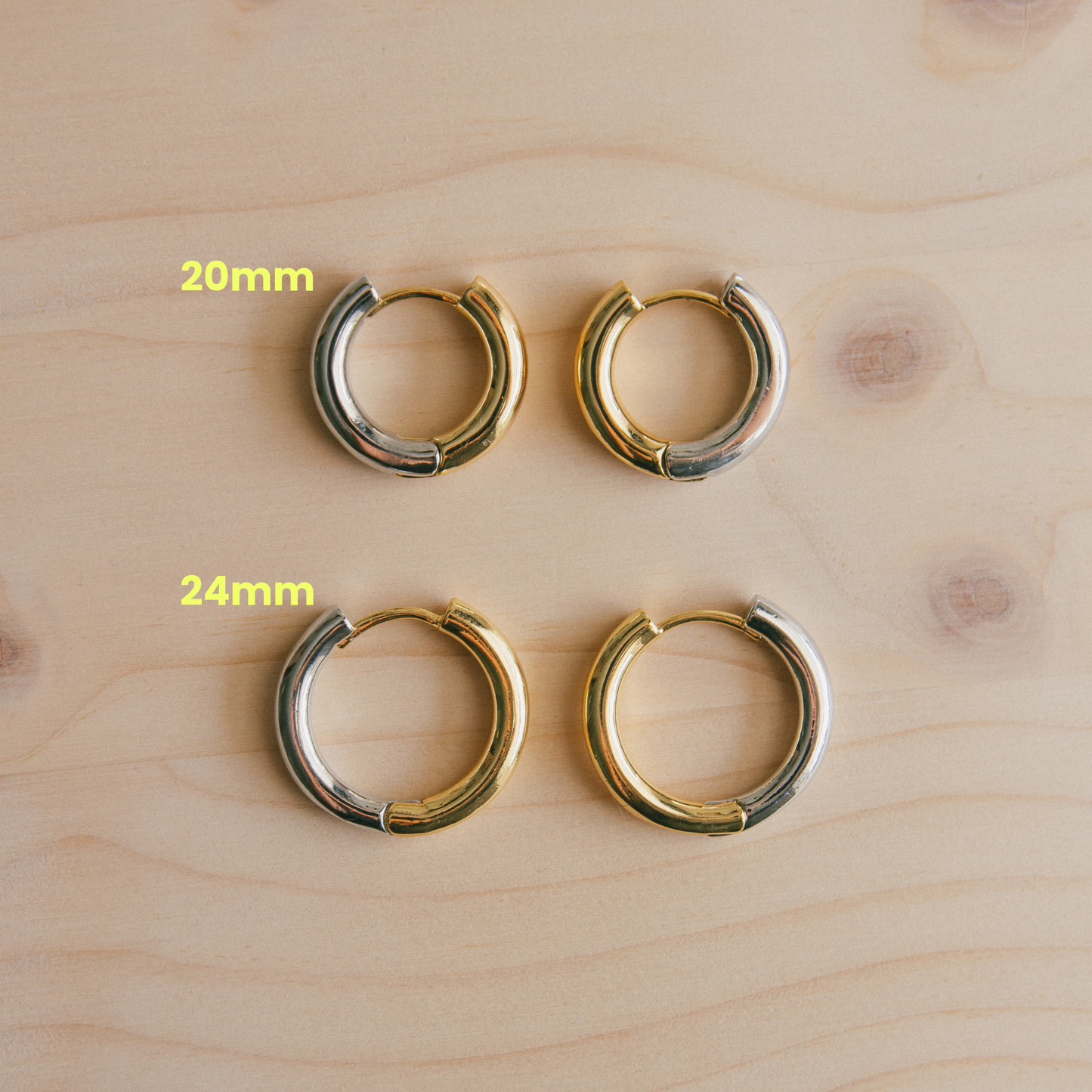 Want My Duo Mixed Metal Hoops