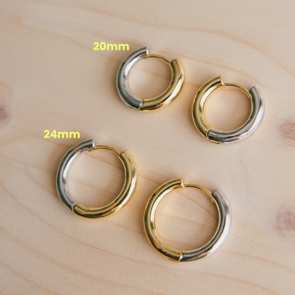 Want My Duo Mixed Metal Hoops