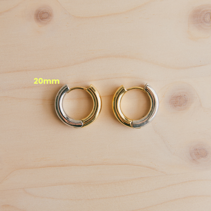 Want My Duo Mixed Metal Hoops