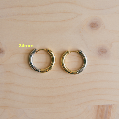 Want My Duo Mixed Metal Hoops