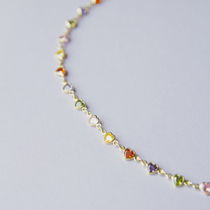 Accidentally in Love CZ Heart Chain Necklace