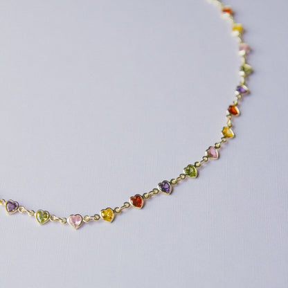 Accidentally in Love CZ Heart Chain Necklace