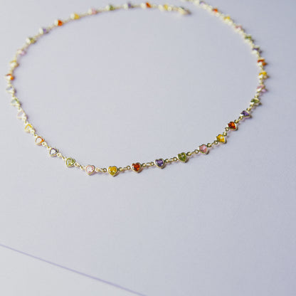 Accidentally in Love CZ Heart Chain Necklace
