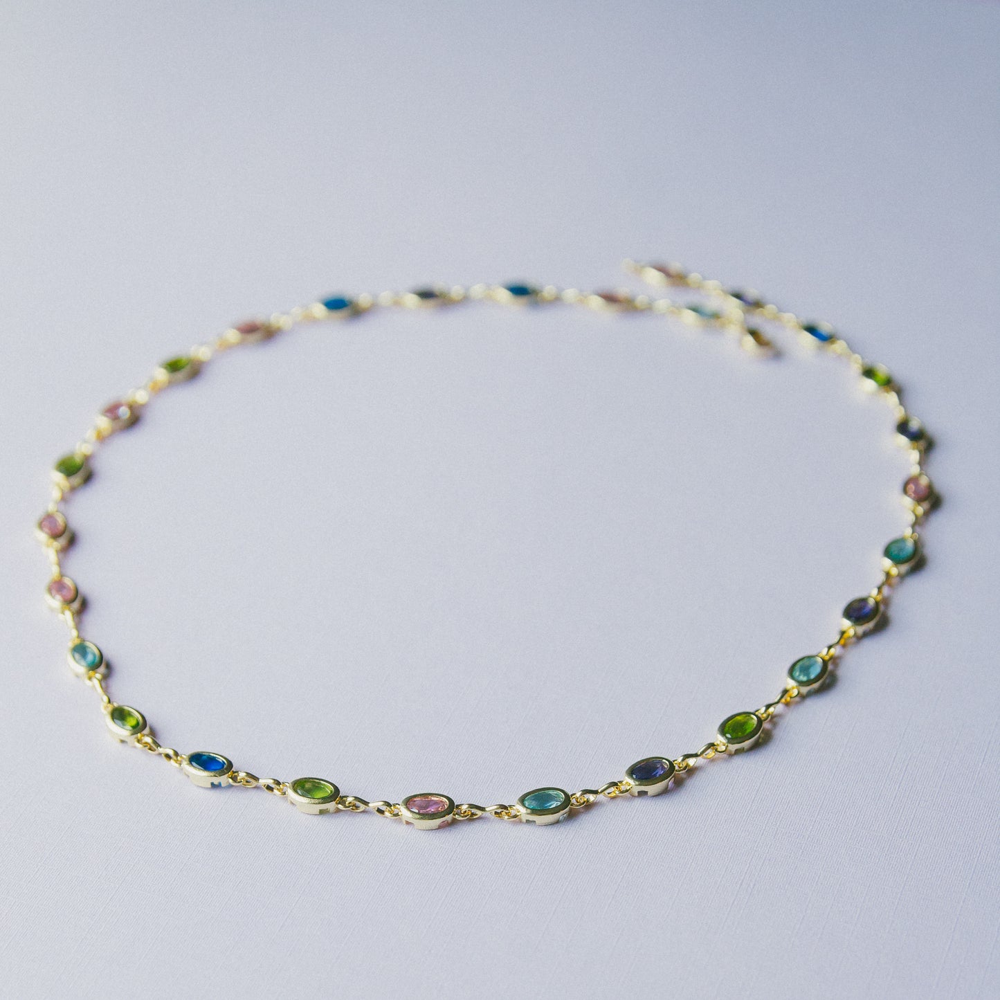 Bossy AF CZ Bezel Chain Necklace