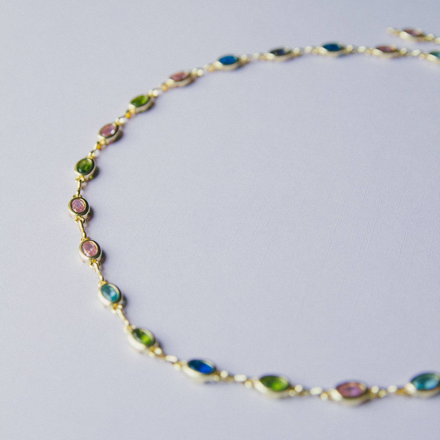 Bossy AF CZ Bezel Chain Necklace