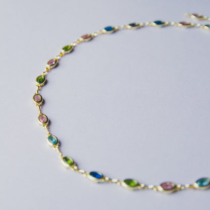 Bossy AF CZ Bezel Chain Necklace
