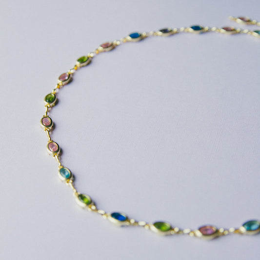 Bossy AF CZ Bezel Chain Necklace