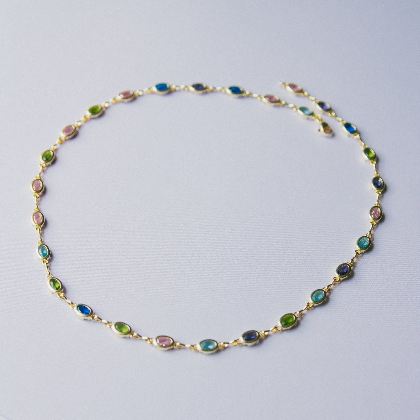 Bossy AF CZ Bezel Chain Necklace
