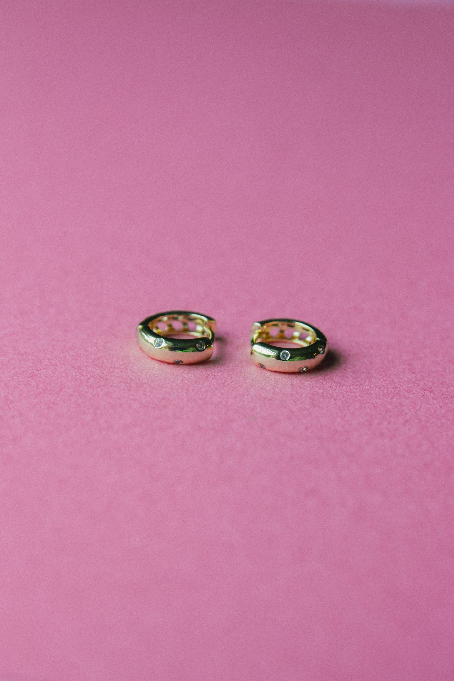 Now or Never Dotted CZ Huggies