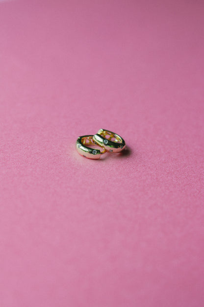 Now or Never Dotted CZ Huggies